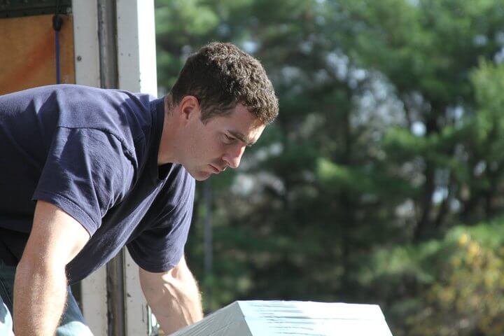 donny, one of our movers, loading the truck