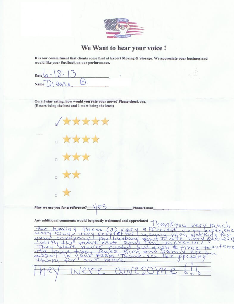 5 Star Moving Review