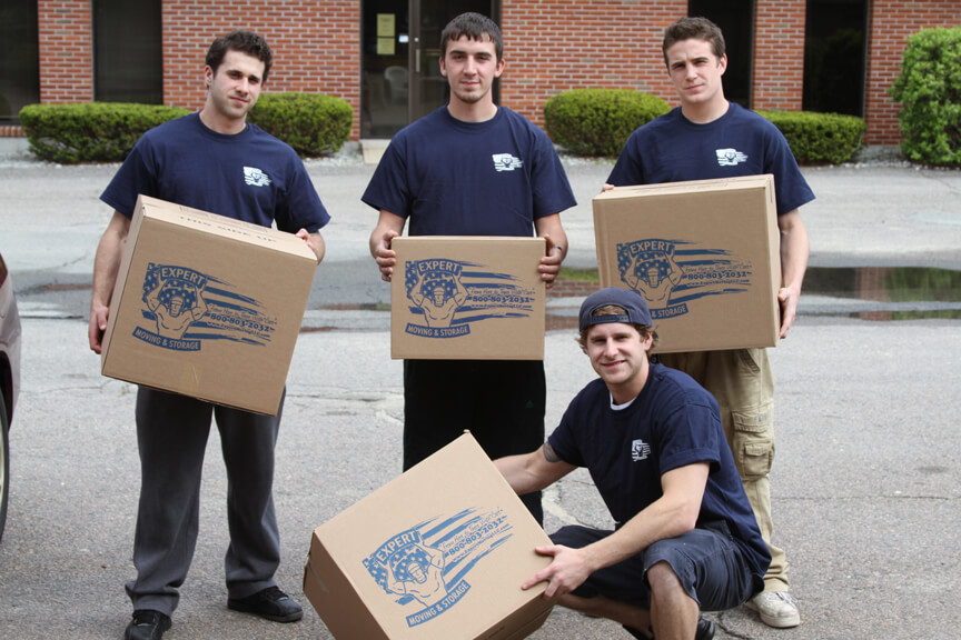 Men with moving boxes